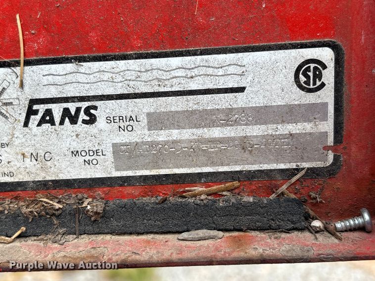 image for item DT0204 Farm Fans Inc CF/AB 270 grain dryer