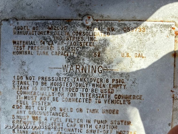 image for item EA4812 Shop built fuel tank trailer