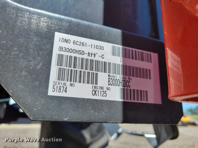 image for item EE0979 Kubota B3000 MFWD tractor