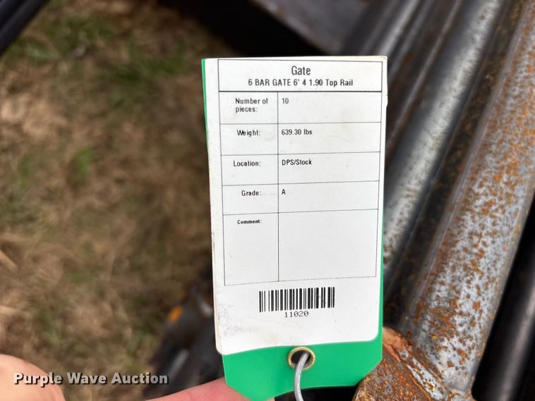 image for item ES8947 (10) 6 Bar livestock gates