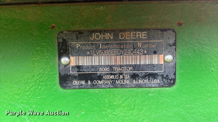 image for item EV2917 2014 John Deere 5085E MFWD tractor