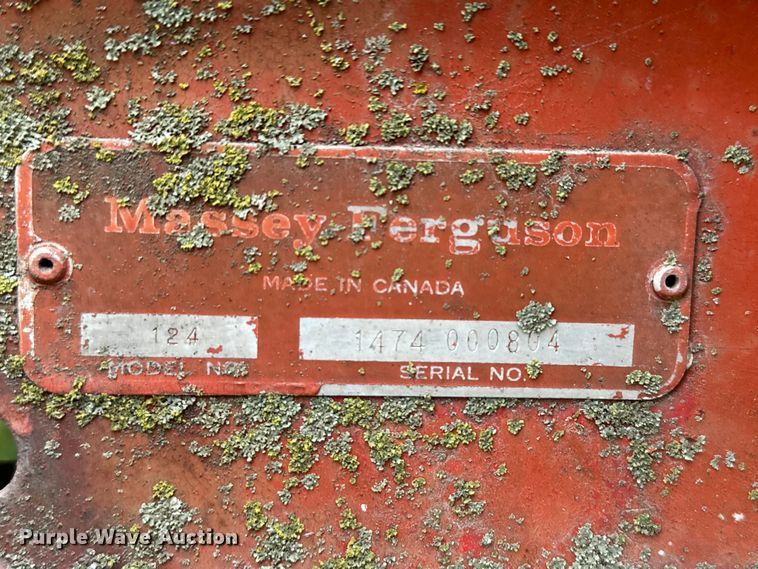 image for item EW2004 Massey Ferguson 124 small square baler