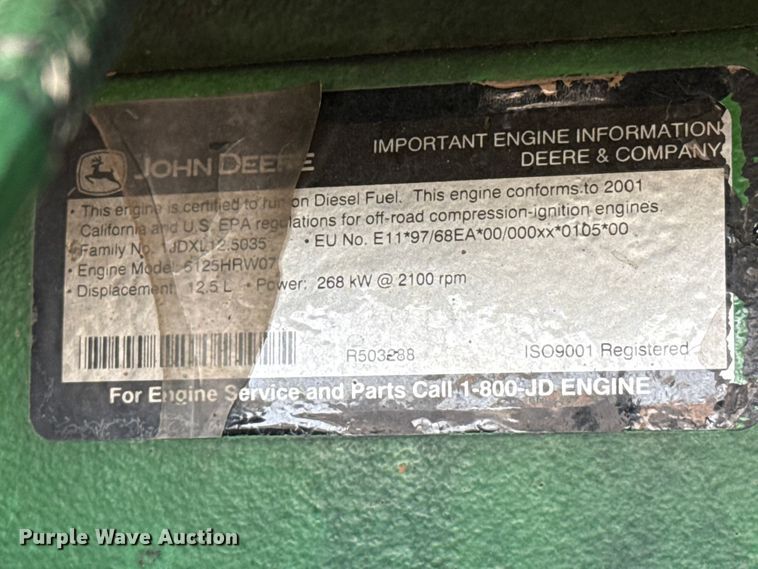 image for item EW4497 2001 John Deere 9300 4WD tractor