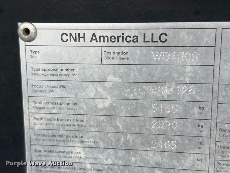 image for item EW4498 2012 Case IH WD1903 swather / windrower
