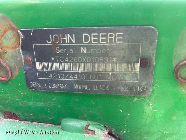 image for item FK1232 2002 John Deere 4310 MFWD tractor