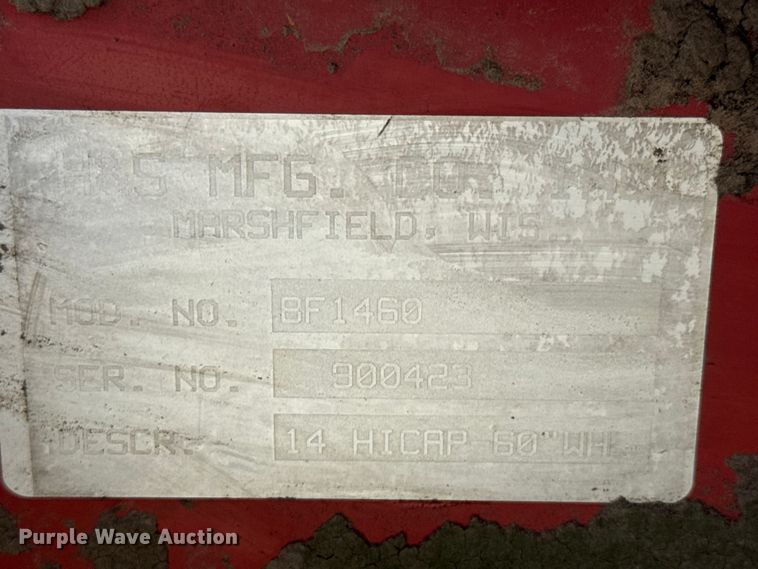 image for item MX9160 H&S BF1460 Hi Capacity hay rake