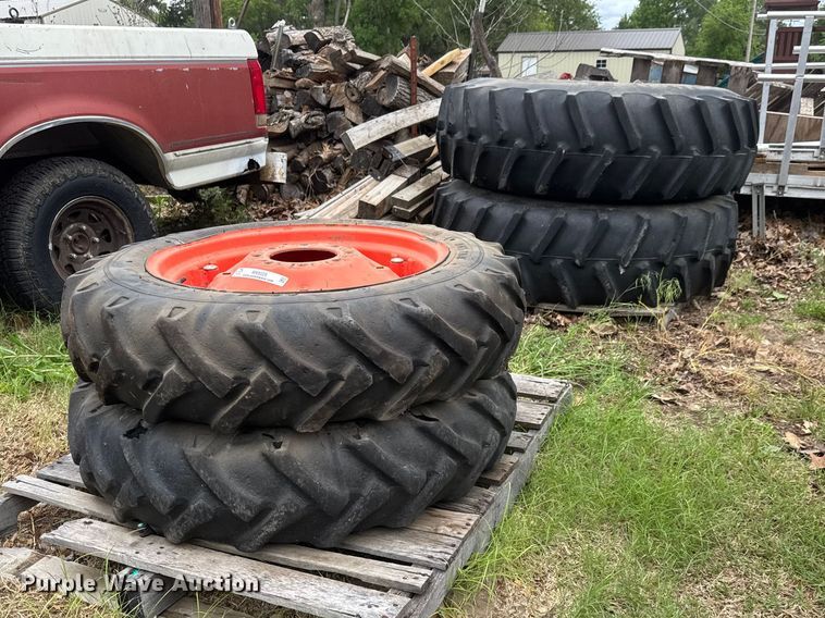 image for item MX9225 (4) tractor tires and wheels