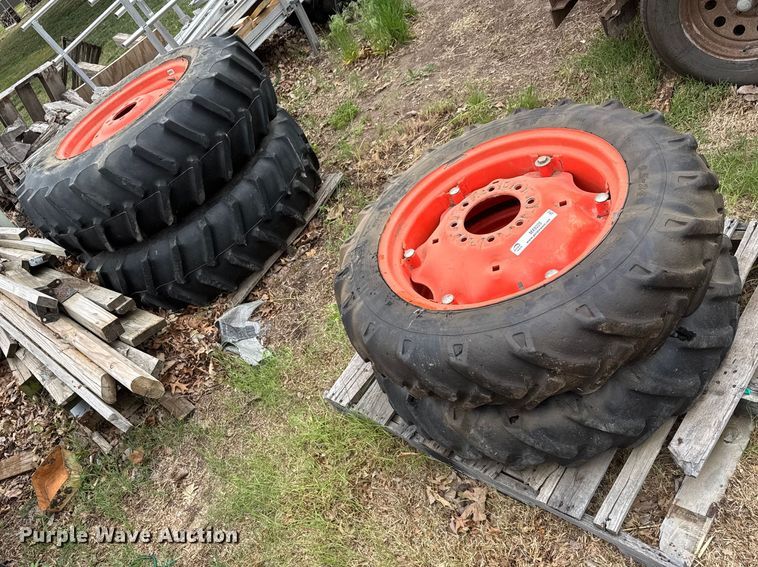 image for item MX9225 (4) tractor tires and wheels