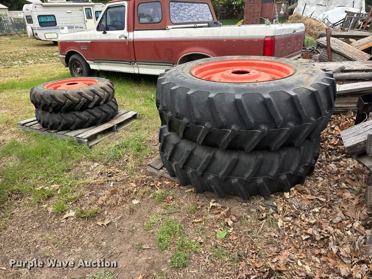 image for item MX9225 (4) tractor tires and wheels
