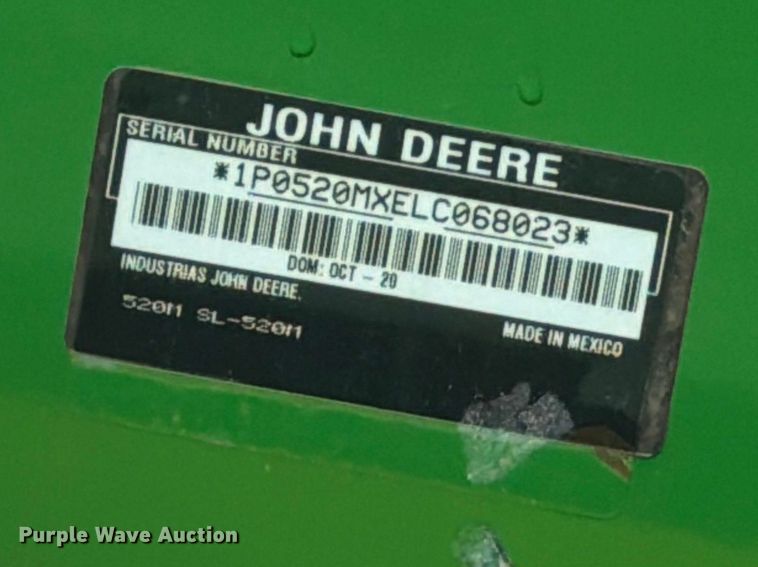image for item YA3225 2021 John Deere 5065E MFWD tractor