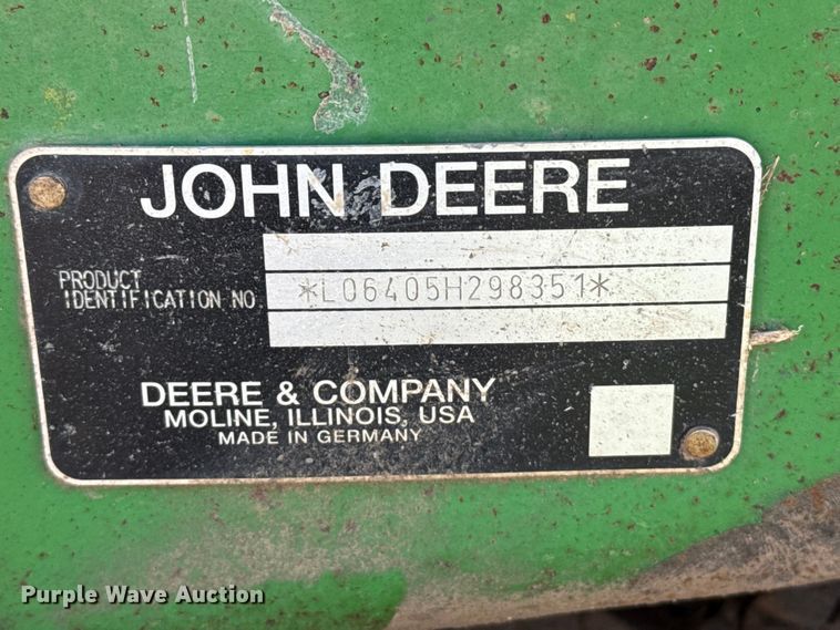 image for item YA3230 2001 John Deere 6405 tractor
