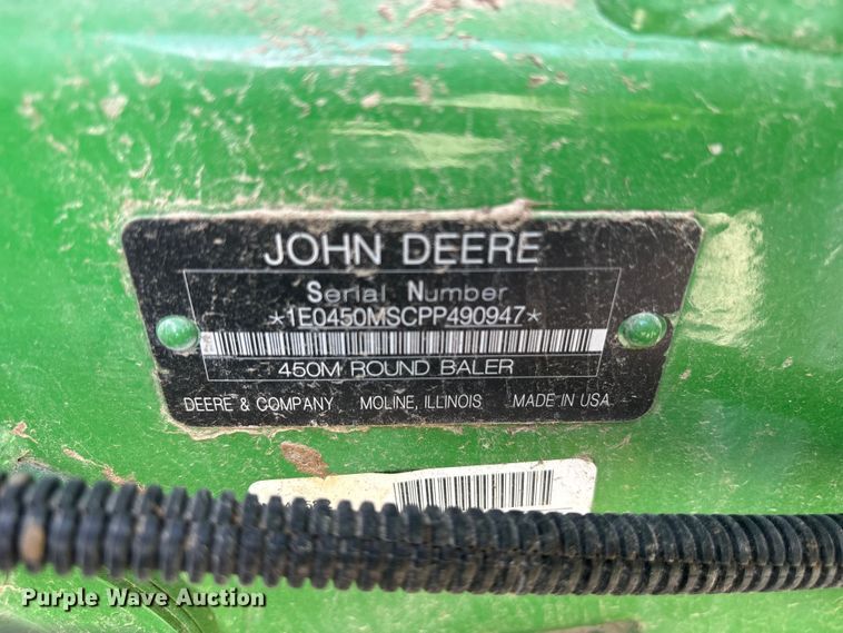 image for item YA3316 2023 John Deere 450M round baler