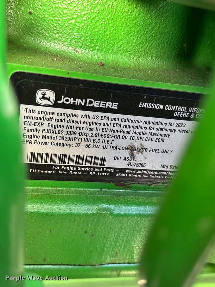 image for item YA3376 2023 John Deere 5075E MFWD tractor
