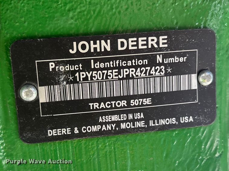 image for item YA3376 2023 John Deere 5075E MFWD tractor