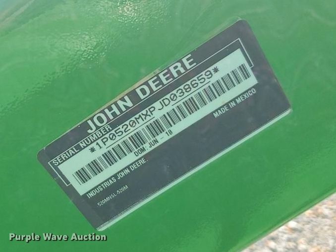 image for item YA3484 2018 John Deere 520M loader