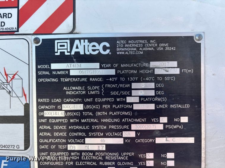 image for item DT0226 2017 Ford F550 bucket truck