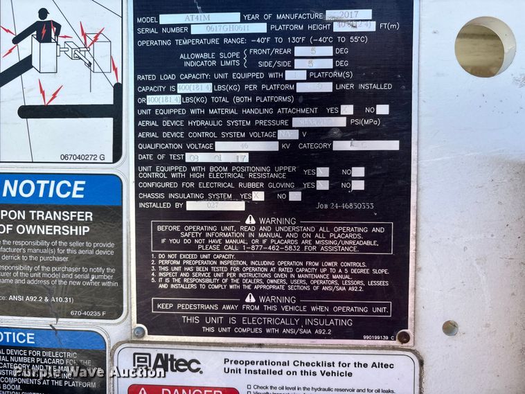 image for item DT0226 2017 Ford F550 bucket truck