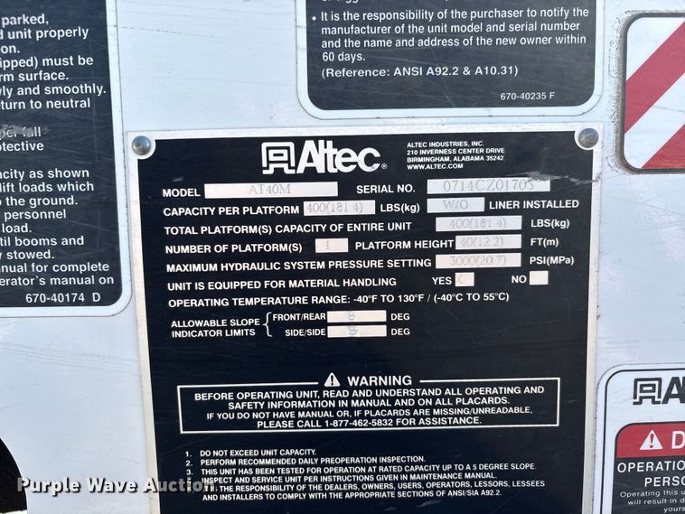 image for item DT0227 2015 Ford F550 bucket truck