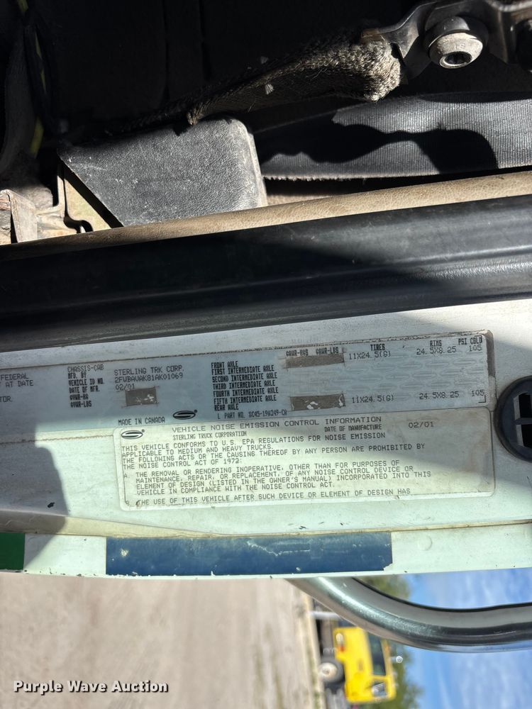 image for item DU0476 2001 Sterling flatbed truck