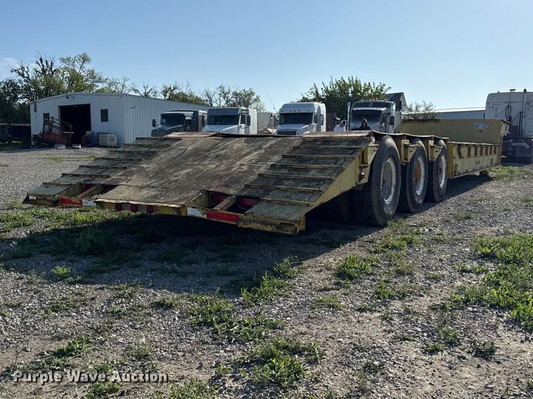 image for item DZ4444 1975 Transcraft drop deck equipment trailer