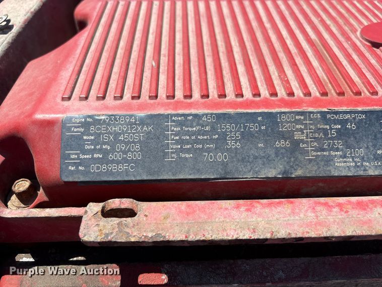 image for item EI5786 2008 Cummins ISX 450ST engine