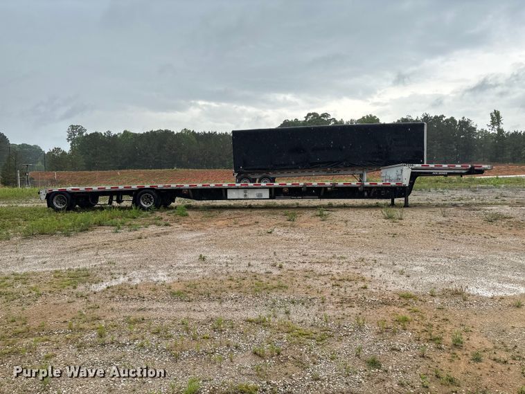 image for item EM0100 2019 Trail King TK80ACS-34 drop deck equipment trailer