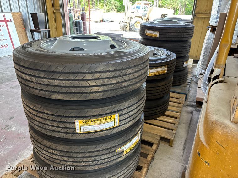 image for item EO4208 (15) Ground speed 255/70R22.5 tires and wheels