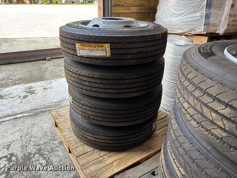 image for item EO4208 (15) Ground speed 255/70R22.5 tires and wheels