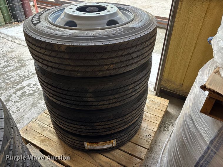 image for item EO4208 (15) Ground speed 255/70R22.5 tires and wheels