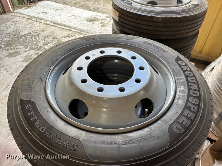 image for item EO4208 (15) Ground speed 255/70R22.5 tires and wheels