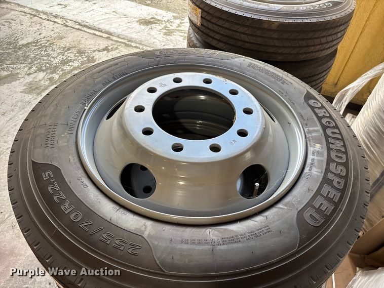 image for item EO4208 (15) Ground speed 255/70R22.5 tires and wheels