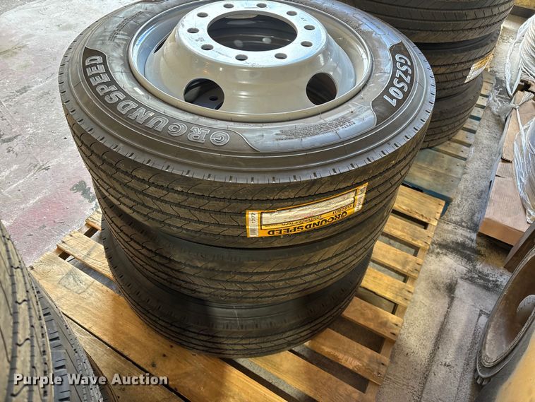 image for item EO4208 (15) Ground speed 255/70R22.5 tires and wheels