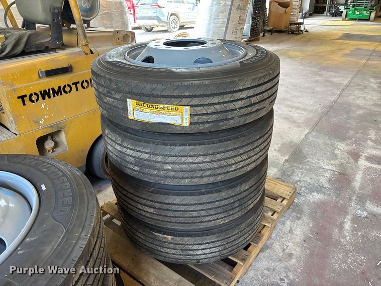 image for item EO4208 (15) Ground speed 255/70R22.5 tires and wheels