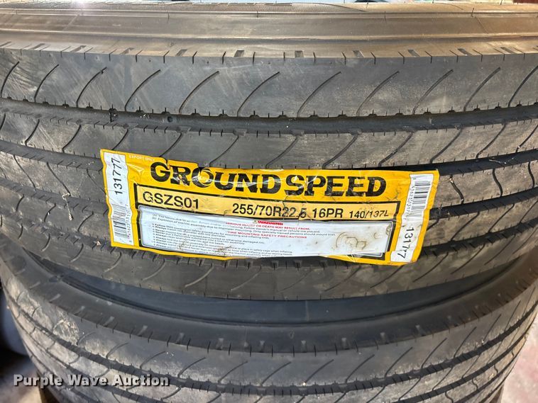 image for item EO4208 (15) Ground speed 255/70R22.5 tires and wheels