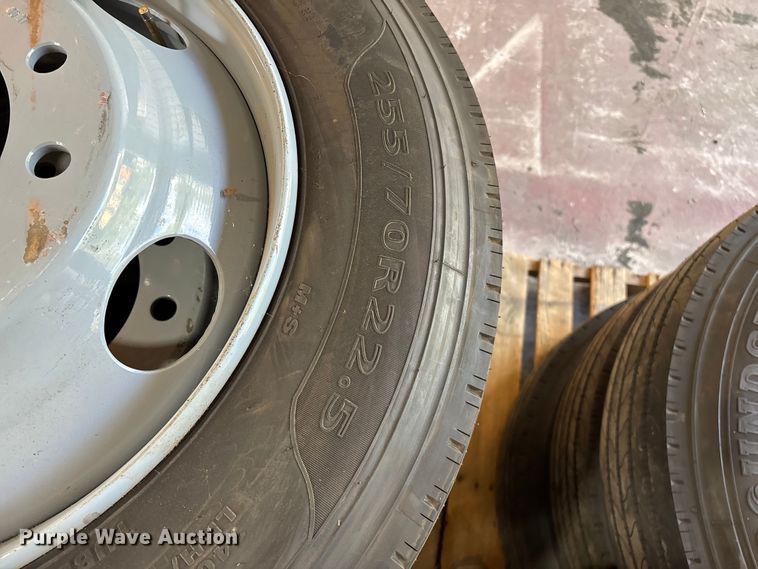 image for item EO4208 (15) Ground speed 255/70R22.5 tires and wheels