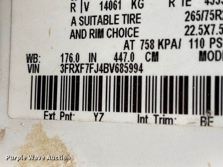image for item EU0563 2011 Ford F-750 grapple truck