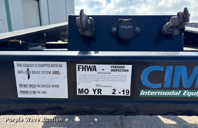 image for item EU8549 2018 CIMC SZJ9347TJZ54 container trailer