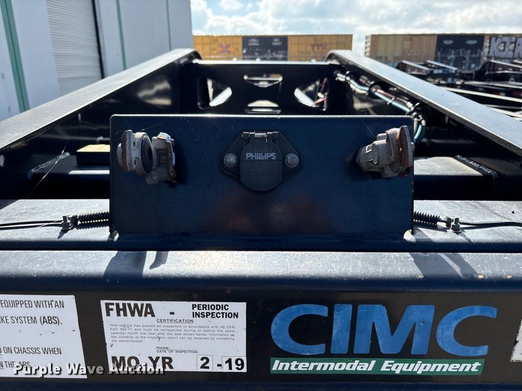 image for item EU8549 2018 CIMC SZJ9347TJZ54 container trailer