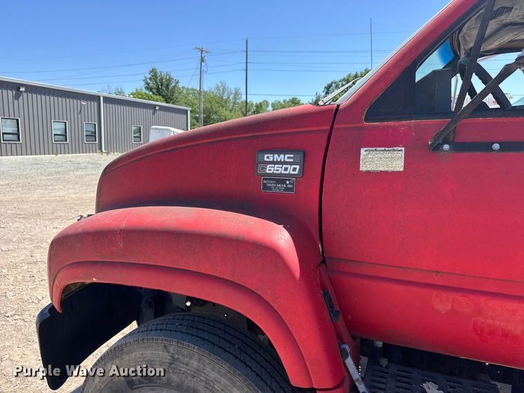image for item FB7245 1997 GMC C6500 flatbed truck