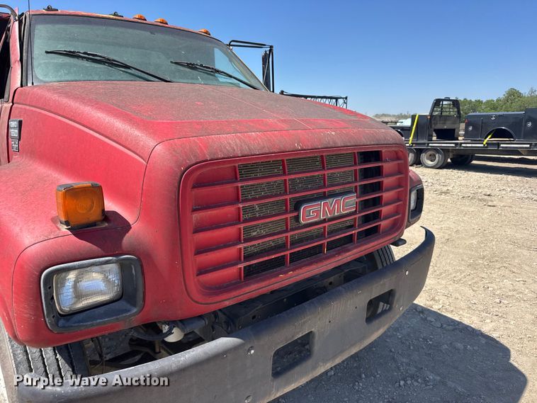image for item FB7245 1997 GMC C6500 flatbed truck