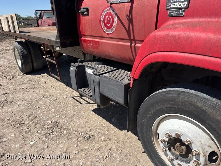 image for item FB7245 1997 GMC C6500 flatbed truck
