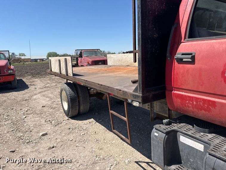 image for item FB7245 1997 GMC C6500 flatbed truck
