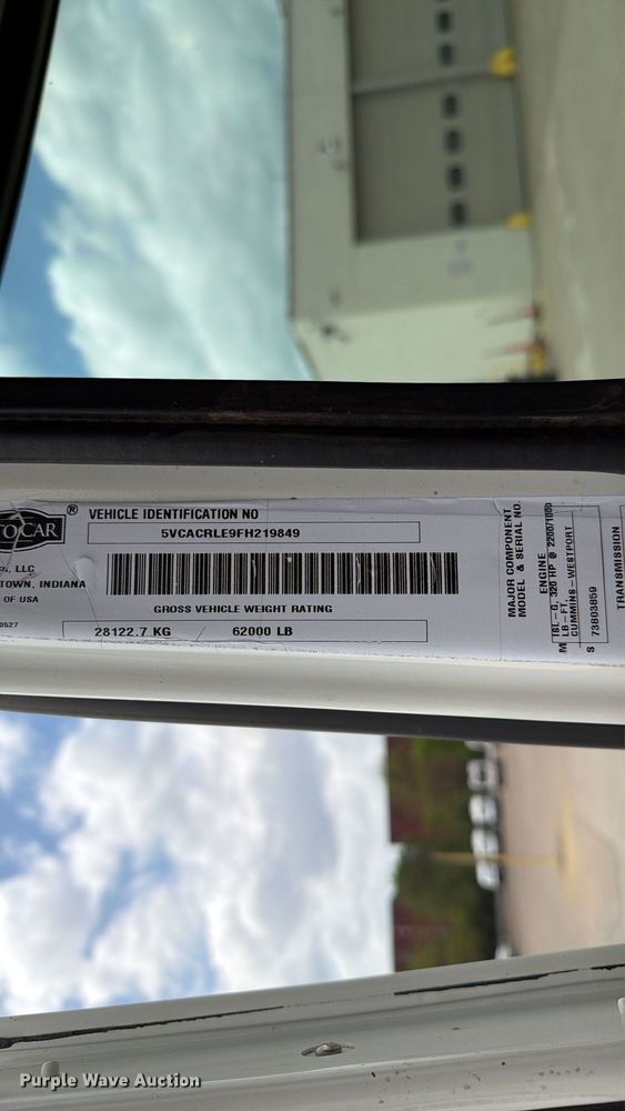 image for item FC3018 2015 Autocar Xpeditor refuse truck