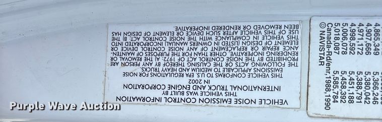 image for item FG0267 2003 International 7300 truck cab and chassis