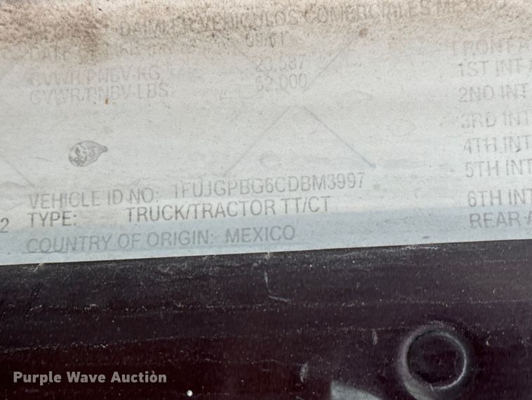 image for item MX9105 2012 Freightliner Coronado 122 semi truck