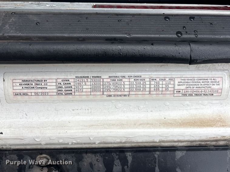 image for item YA2194 2024 Kenworth T680 semi truck