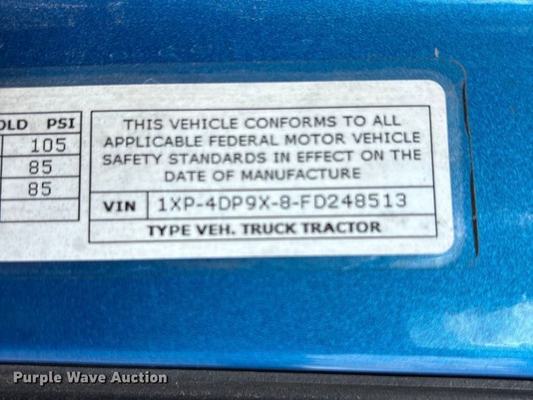 image for item YA2238 2015 Peterbilt 357 semi truck