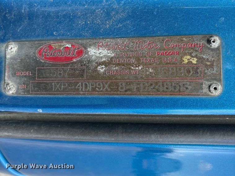 image for item YA2238 2015 Peterbilt 357 semi truck