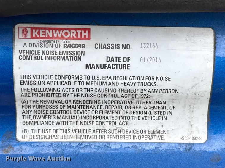 image for item YA2740 2017 Kenworth T680 semi truck
