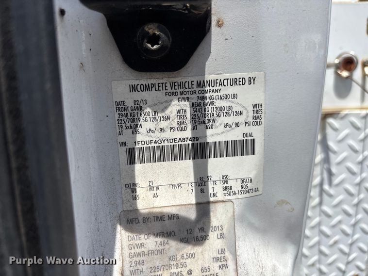 image for item YA3062 2013 Ford F450 Super Duty bucket truck